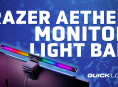A barra de luz do Razer Aether Monitor traz ainda mais RGB para a sua configuração